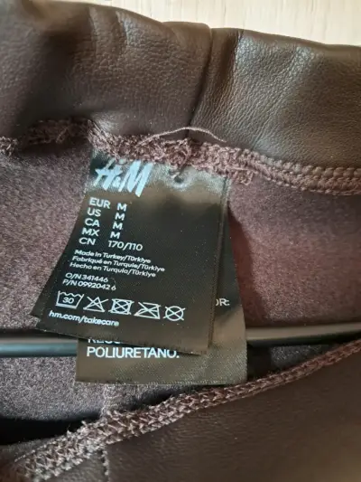 Leggings de cuero sintético H&M marrón - miniatura 2