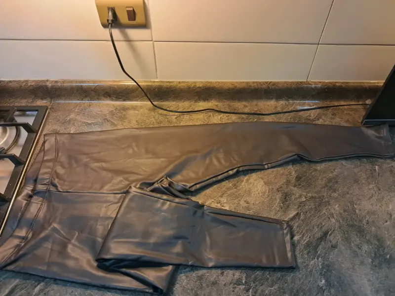Leggings de cuero sintético H&M marrón - 6