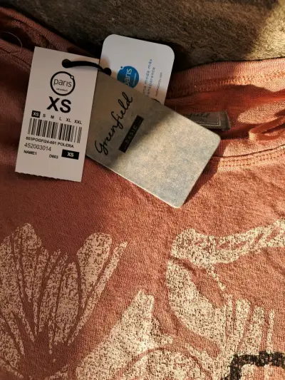 Polera manga corta floral marrón Greenfield - miniatura 3