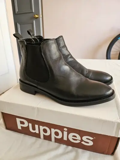 Botines de cuero negro Hush Puppies Dafne para mujer - miniatura 2