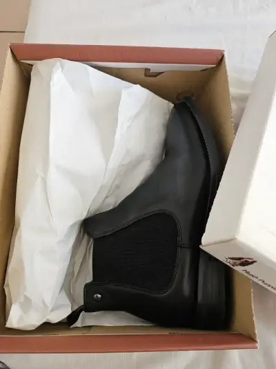 Botines de cuero negro Hush Puppies Dafne para mujer - miniatura 3