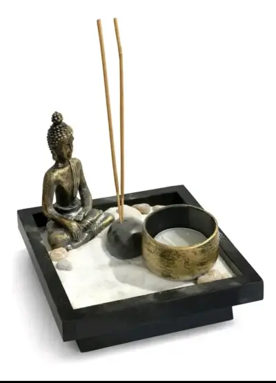 Set de meditación con figura de Buda e incienso - miniatura 1