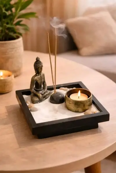Set de meditación con figura de Buda e incienso - miniatura 2