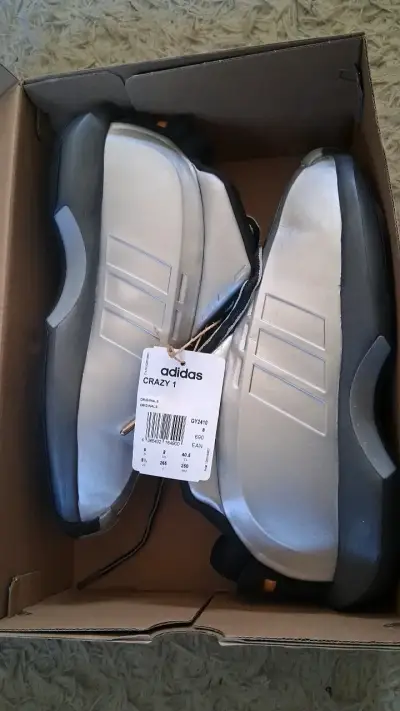 Zapatillas de básquet Adidas Crazy 1 Plateadas - miniatura 1