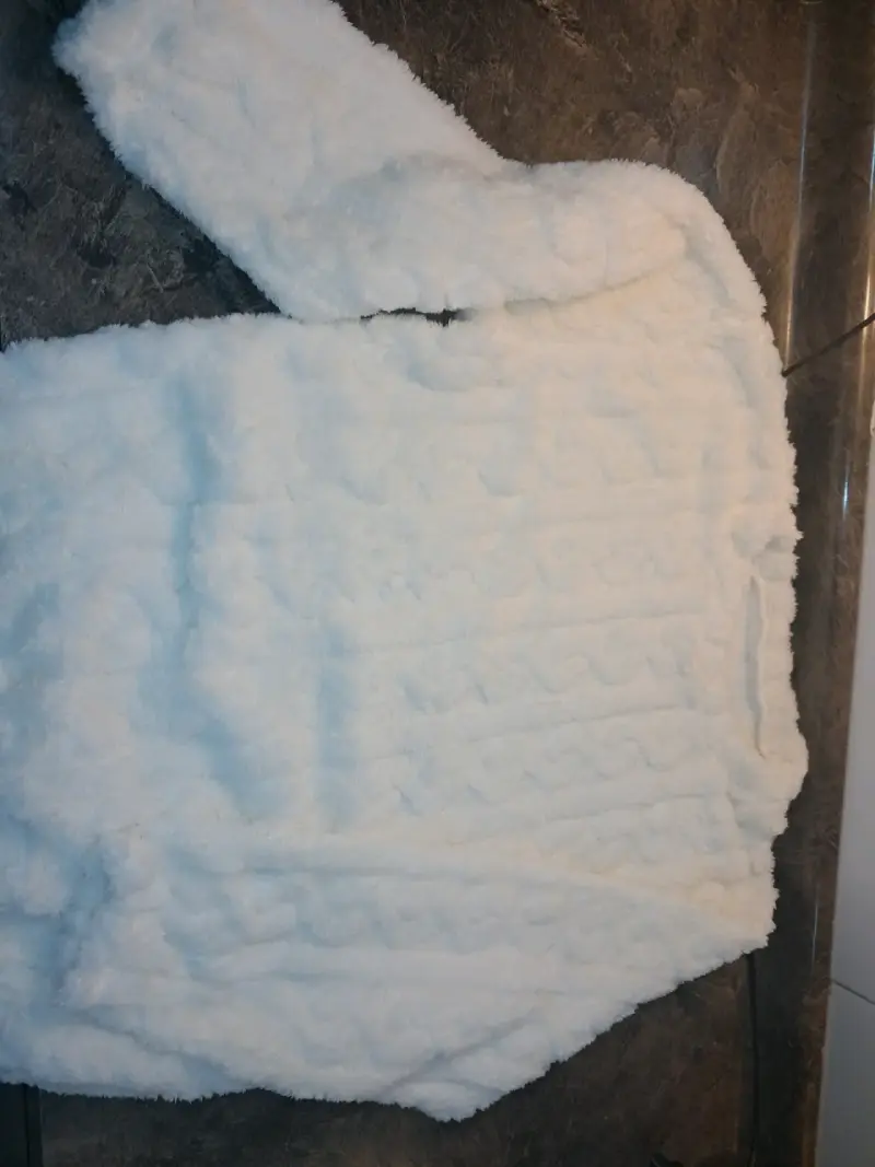 Pijama de felpa blanco cálido para invierno - 3