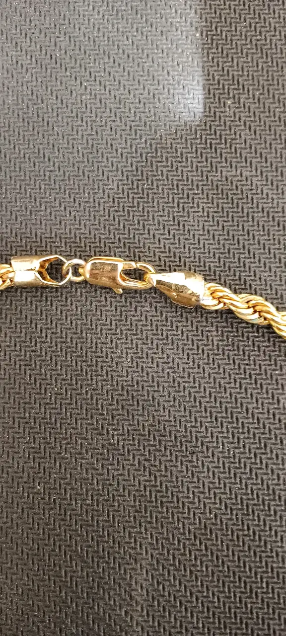Collar bicolor de cadena trenzada de bisutería - 2