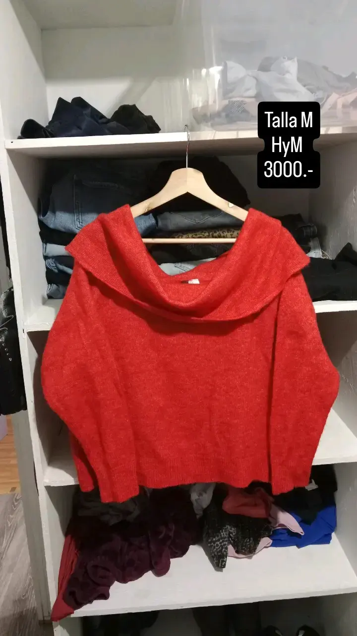 Suéter rojo de mujer talla M H&M