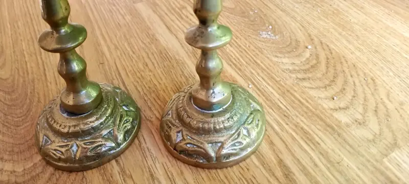 Candelabros de bronce vintage decorativos - 3