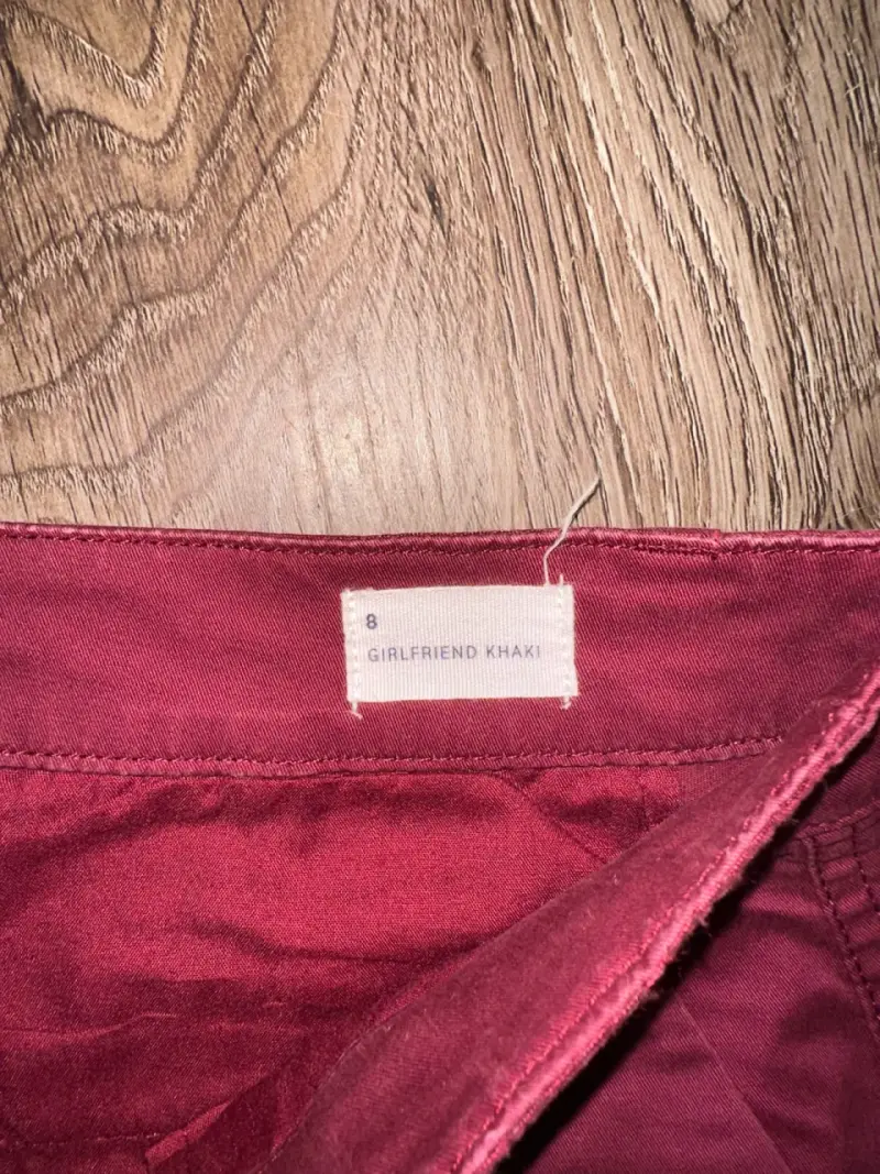 Pantalones rojos Gap Girlfriend Khaki para mujer - 3