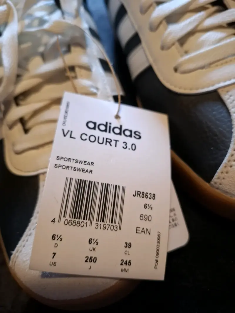 Zapatillas Adidas VL Court 3.0 Blanco y Negro - 2