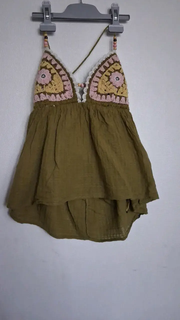 TOP bohemia de crochet y algodón