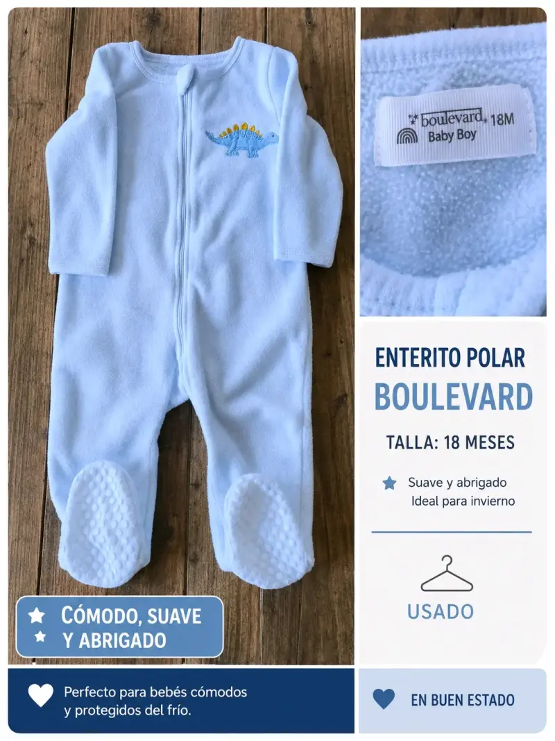 Enterito polar blancol para bebé 18 meses - 1