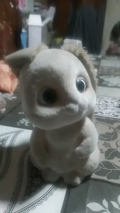 Peluche de conejo gris con orejas largas - miniatura 1