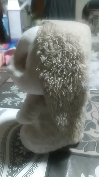 Peluche de conejo gris con orejas largas - miniatura 4