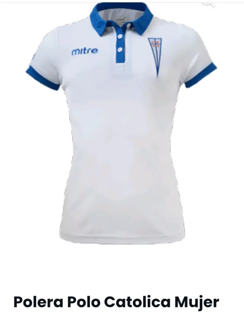 Polera Polo Mujer Mitre Católica Blanca
