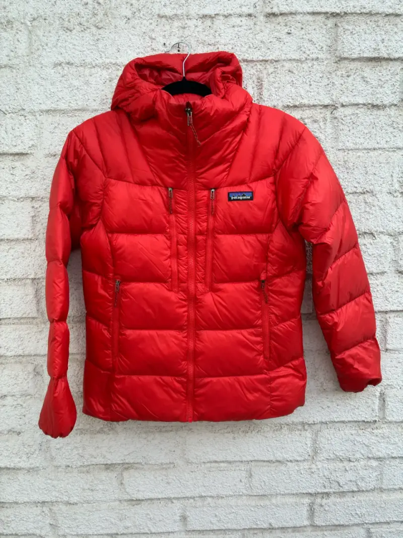 Chaqueta de plumas naranja Patagonia con capucha - 2