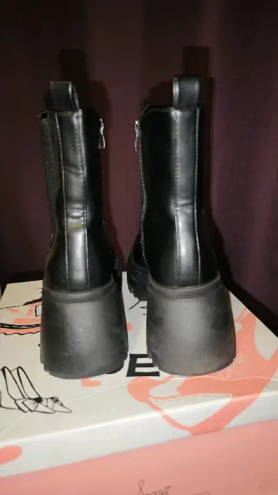 Botines negros de ecocuero talla 39 - miniatura 6