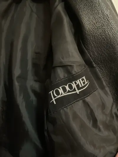 Chaqueta de cuero negra para mujer Todopiel - miniatura 3