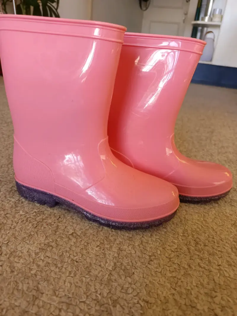 Botas de lluvia infantiles rosadas talla 32 - 1