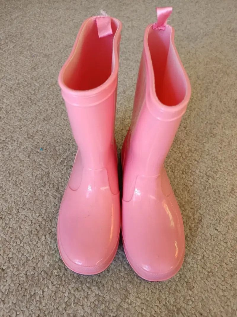 Botas de lluvia infantiles rosadas talla 32 - 2