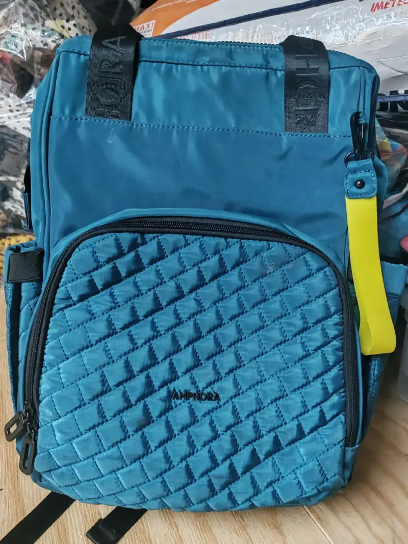 Mochila azul Amphora con diseño acolchado - 1