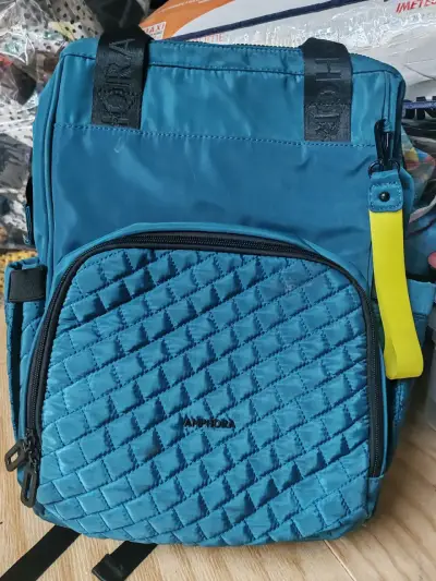 Mochila azul Amphora con diseño acolchado - miniatura 1