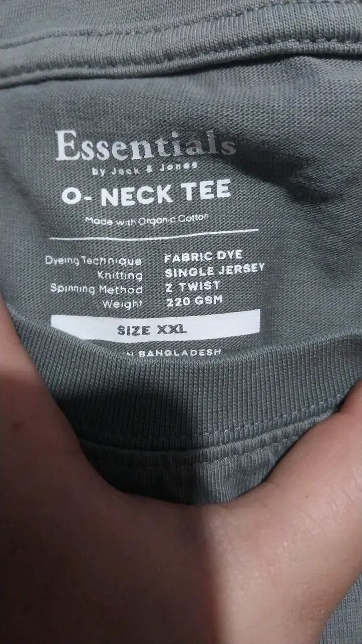 Polera Essentials O-Neck Tee gris talla XXL - 2