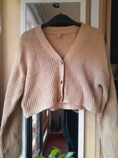 Cardigan beige - miniatura 1