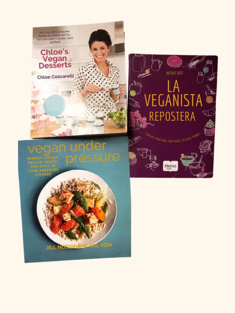 Set de libros de cocina vegana ( inglés y español - 1