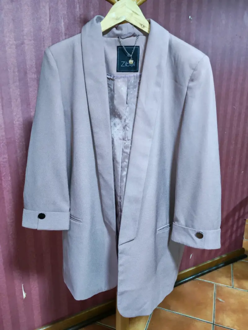 Blazer rosa palo talla XL para mujer