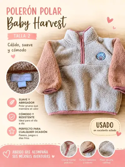 Polerón polar Baby Harvest talla 2 para niños - miniatura 1