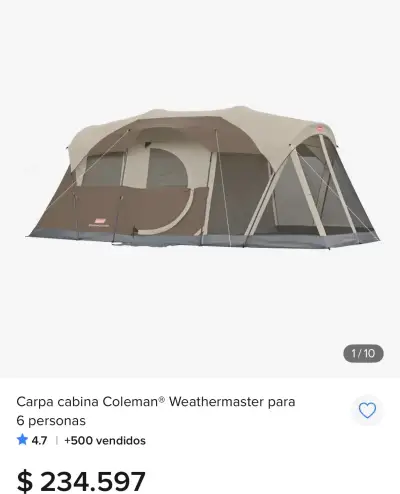 Carpa Coleman Weathermaster para 6 personas - miniatura 4