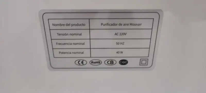 Purificador de Aire Mouvair Blanco con Control Digital - 2