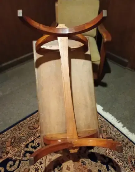 Antigua Mesa De Centro/Auxiliar en Madera Nativa - 5