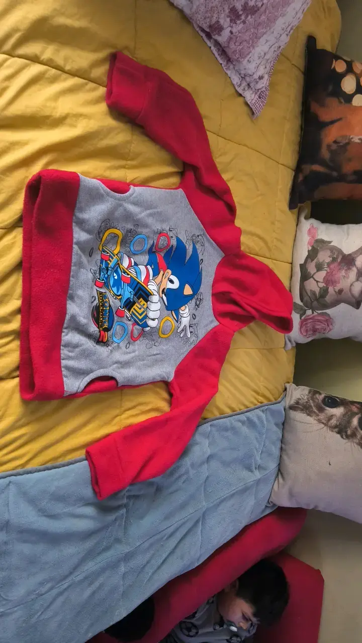 Conjunto infantil de Sonic rojo y gris - 1