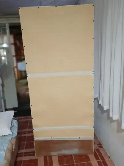 Espejo de pie con cajón blanco - 5