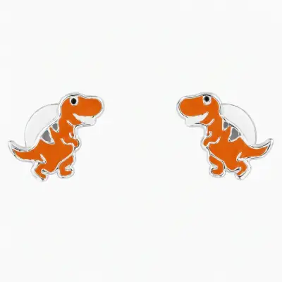 Aros de dinosaurio naranja para mujer - miniatura 2