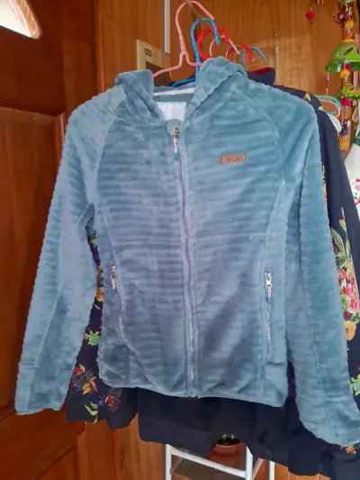 Chaqueta de polar azul con capucha K-Sport - miniatura 1