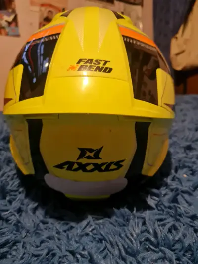 Casco de moto Axxis Stinger Shell amarillo - miniatura 5