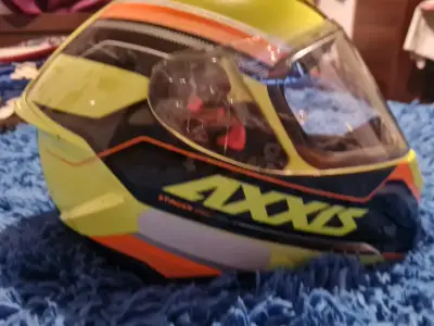 Casco de moto Axxis Stinger Shell amarillo - miniatura 6