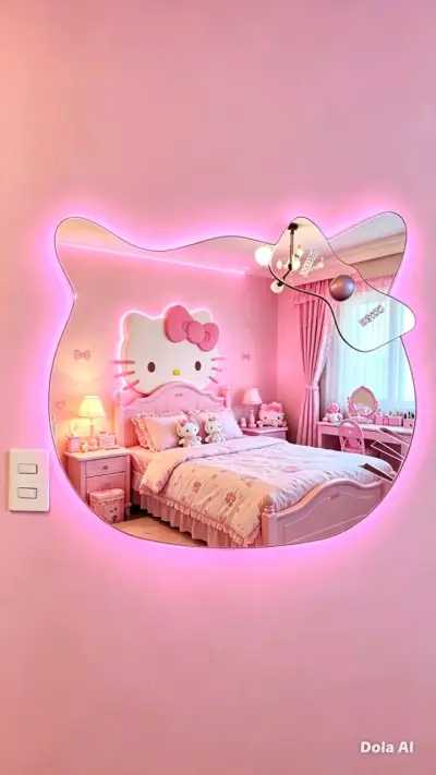 Espejo Decorativo LED Forma Hello kitty - miniatura 3