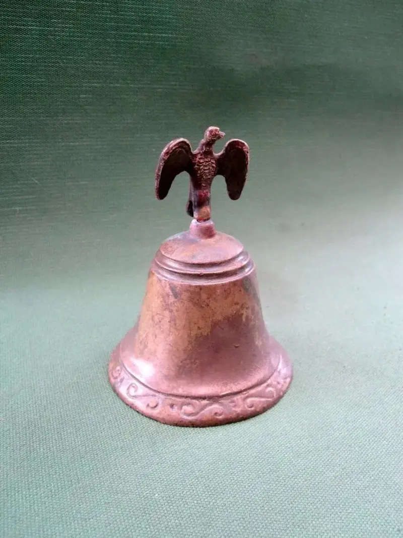 Campana Bronce Antigua Figura CondoR 1940 - 4