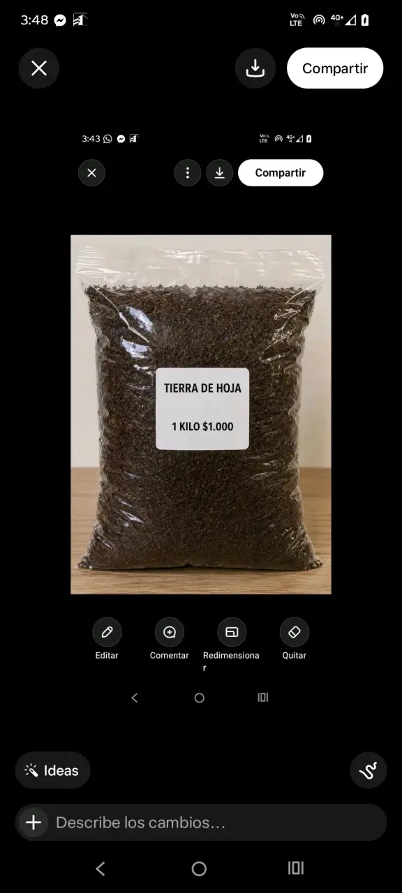 Tierra de hoja 1 kilo para jardinería i semillas - 1