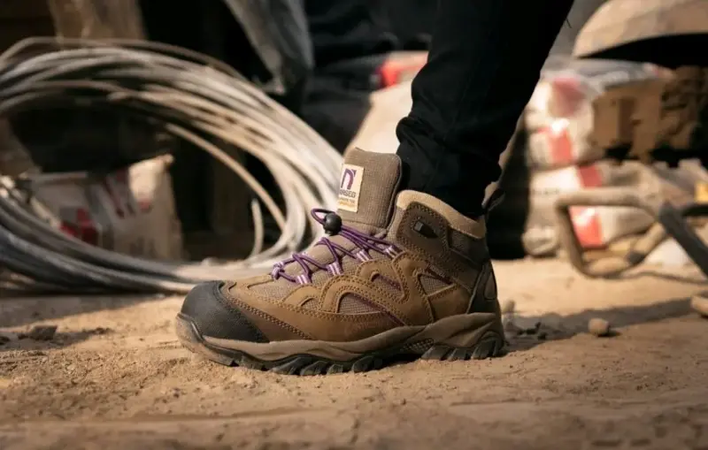 Zapato de seguridad Norseg Katrina beige y morado para mujer - 2