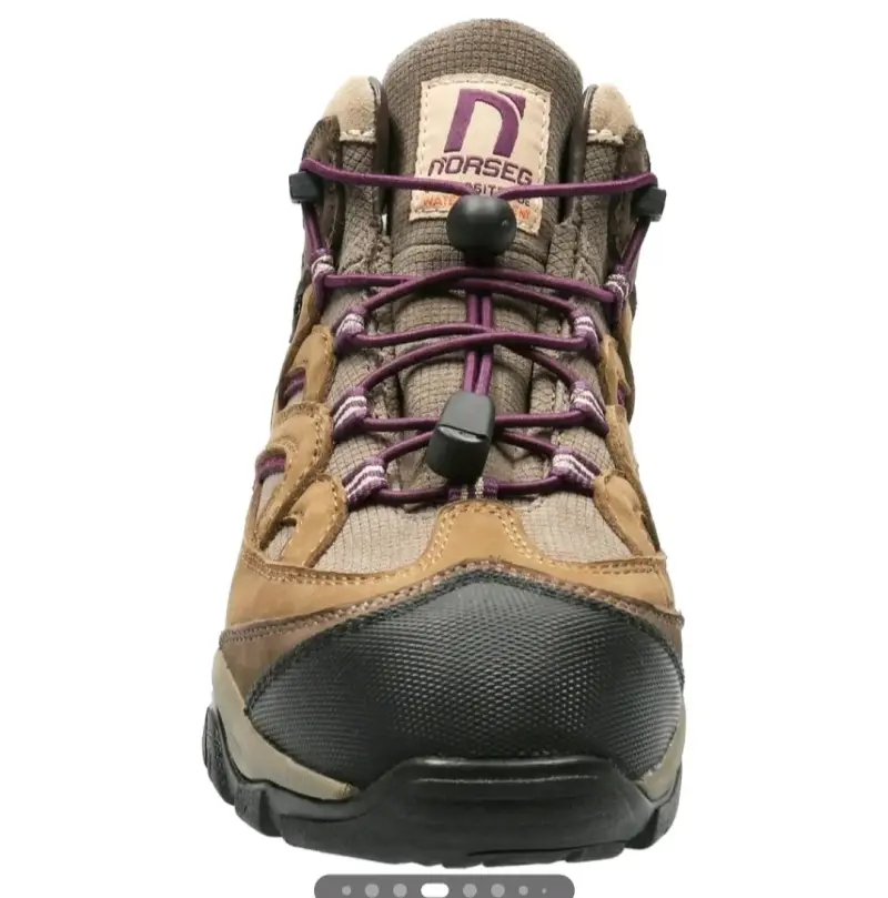 Zapato de seguridad Norseg Katrina beige y morado para mujer - 3