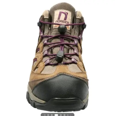 Zapato de seguridad Norseg Katrina beige y morado para mujer - miniatura 3