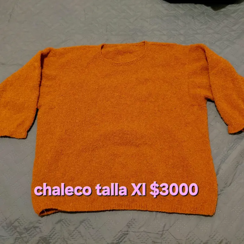 Chaleco de lana naranja talla XL - 1