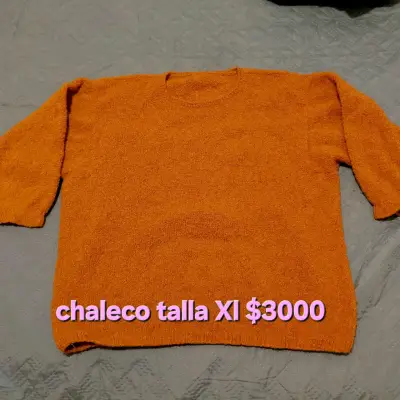 Chaleco de lana naranja talla XL - miniatura 1