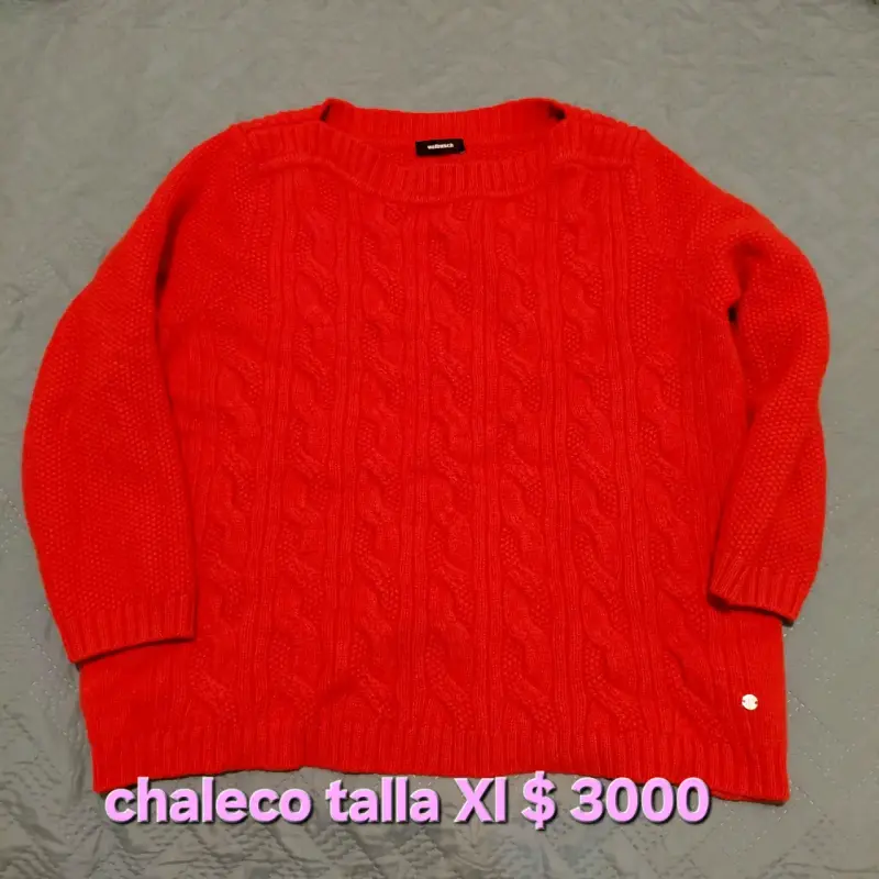 Chaleco de lana naranja talla XL - 2