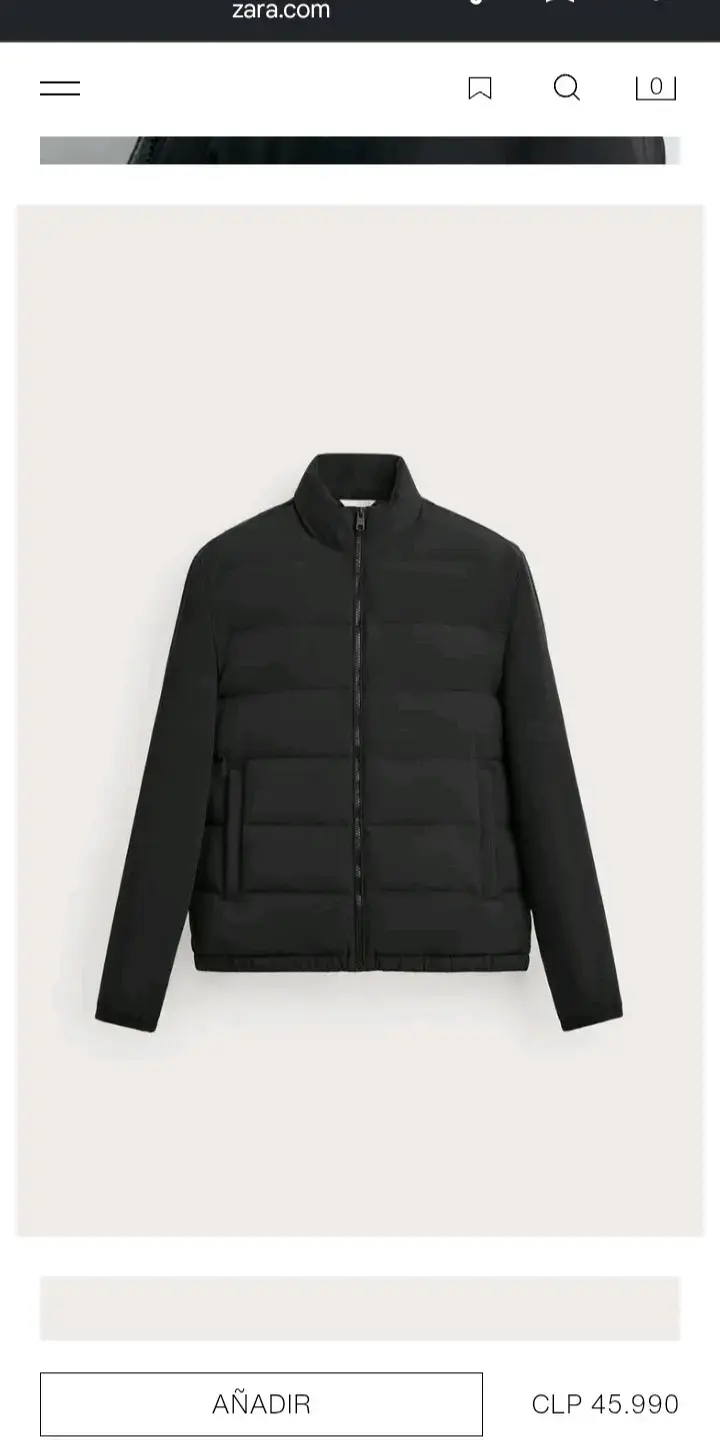 Chaqueta acolchada negra Zara para hombre - 2